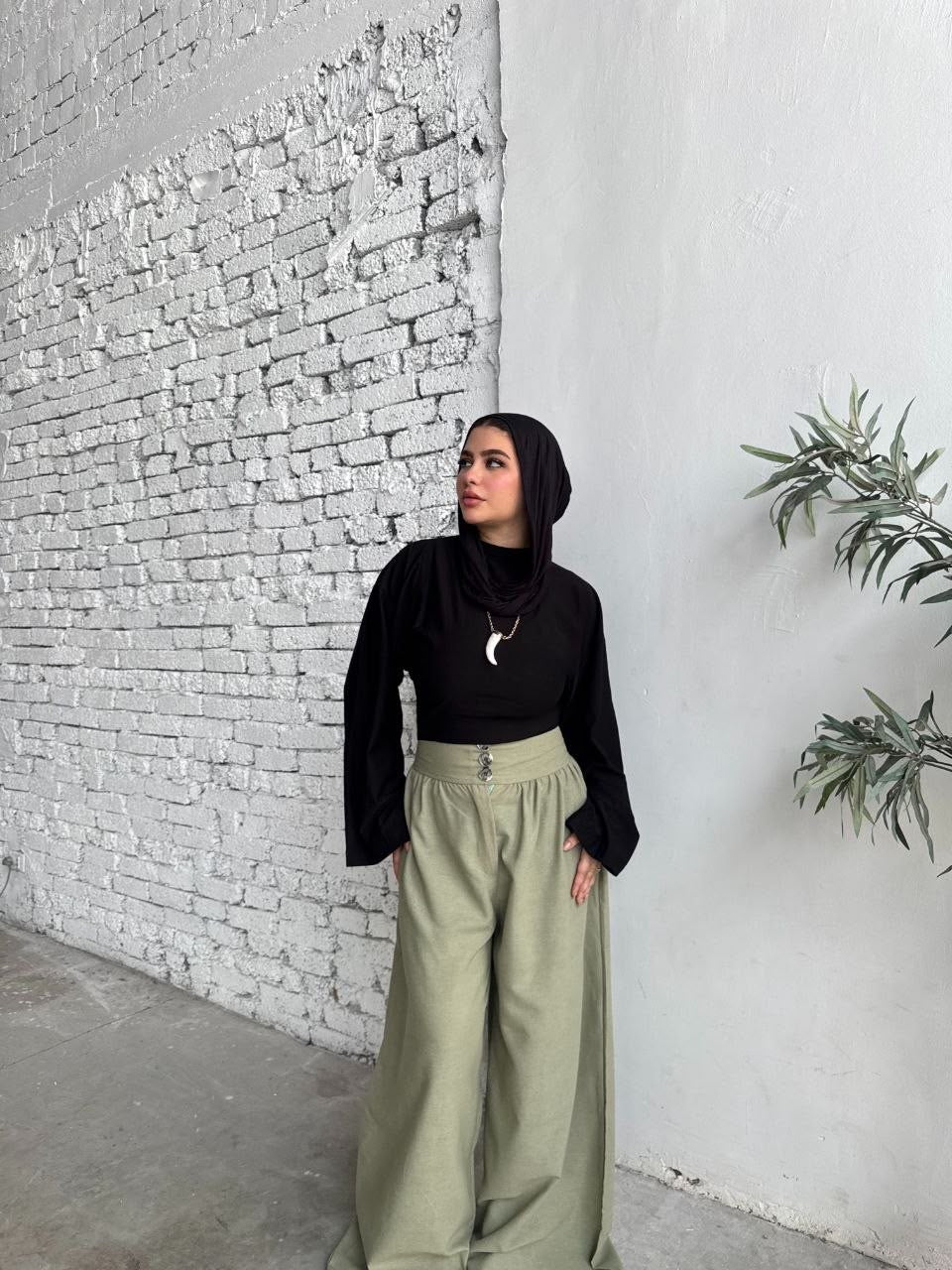 Crop cotton shirt