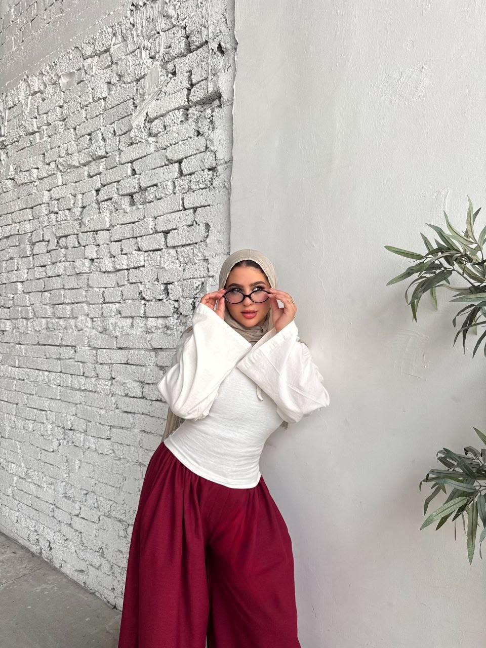 Crop cotton shirt