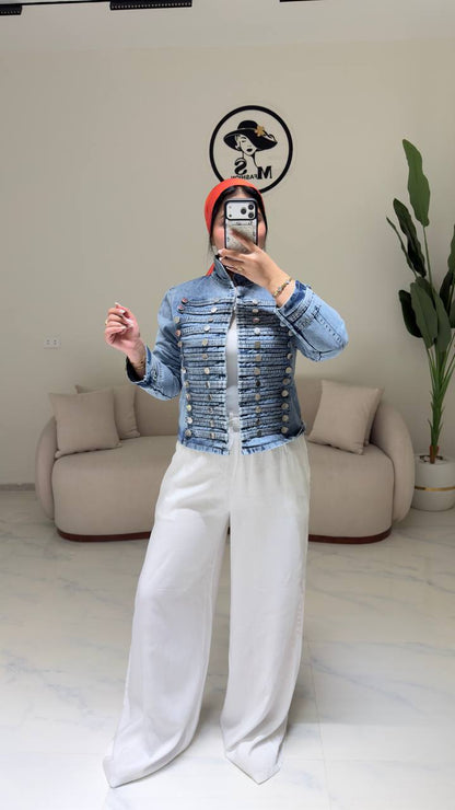 Denim crop
