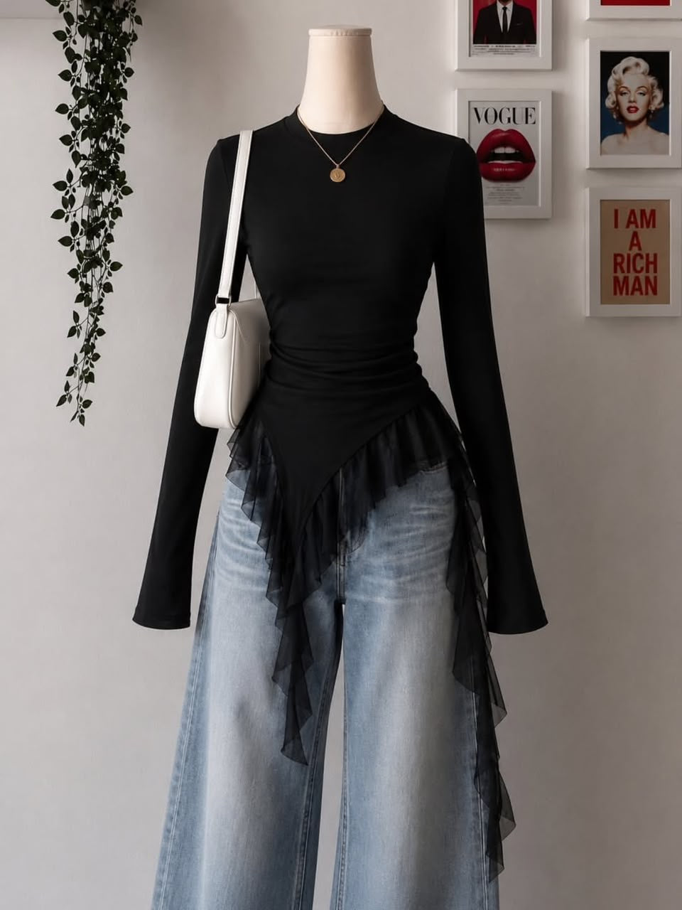 Cotton Ruffle Blouse