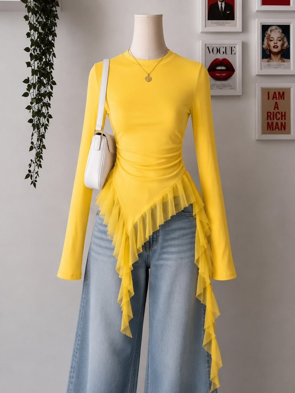 Cotton Ruffle Blouse