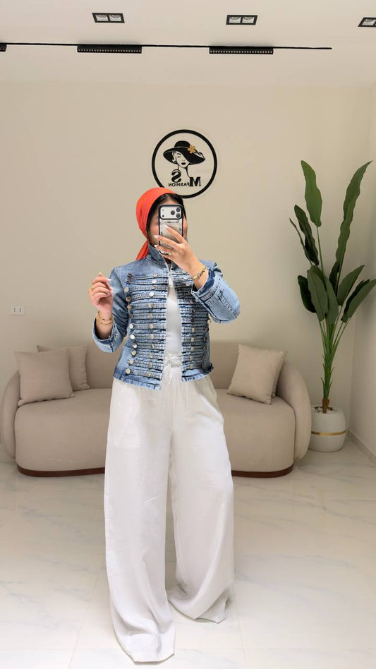Denim crop