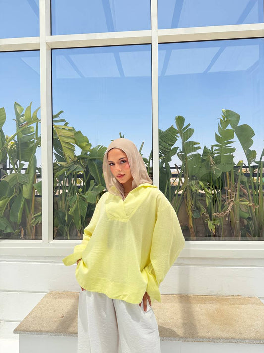 Linen Oversized Shirt – Sage