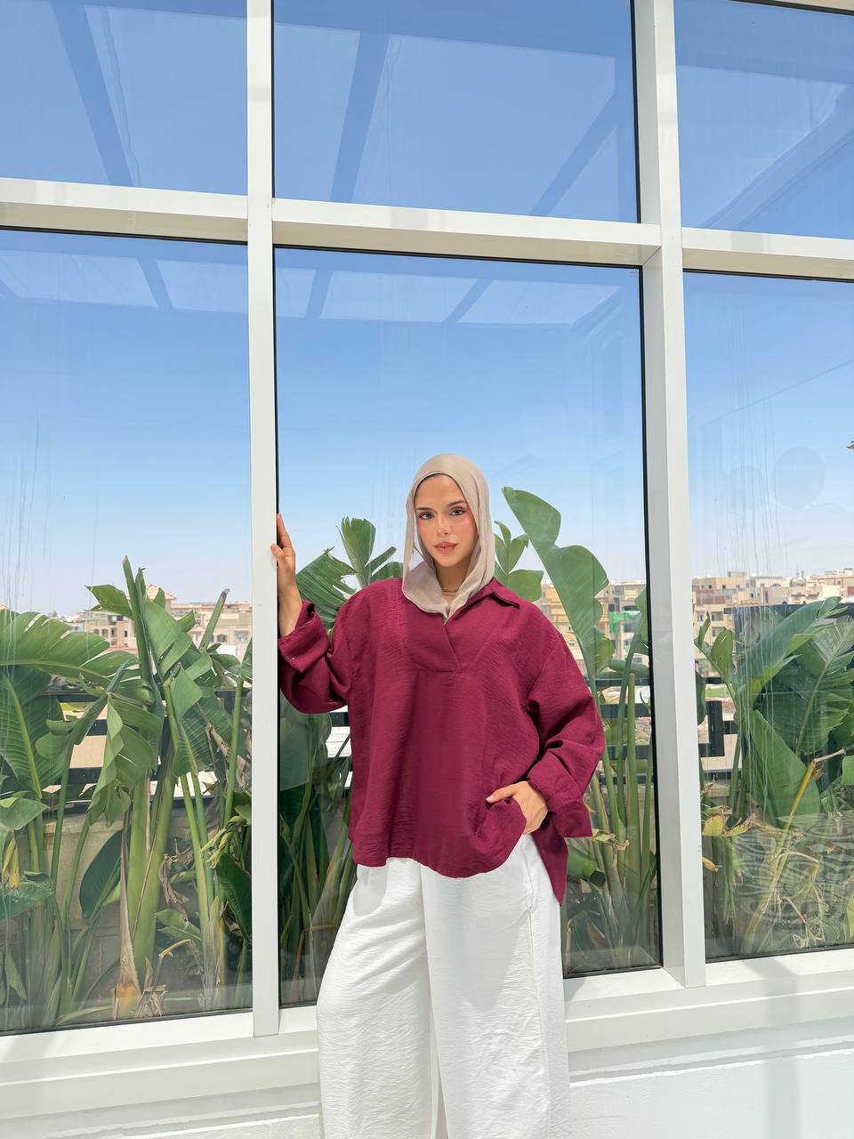 Linen Oversized Shirt – Sage